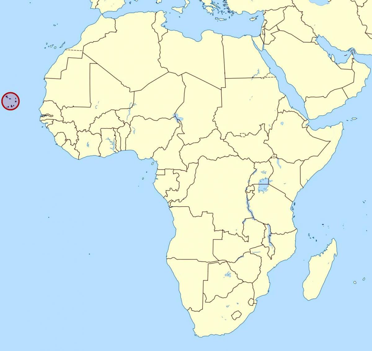 地図のカーボヴェルデ地図の位置