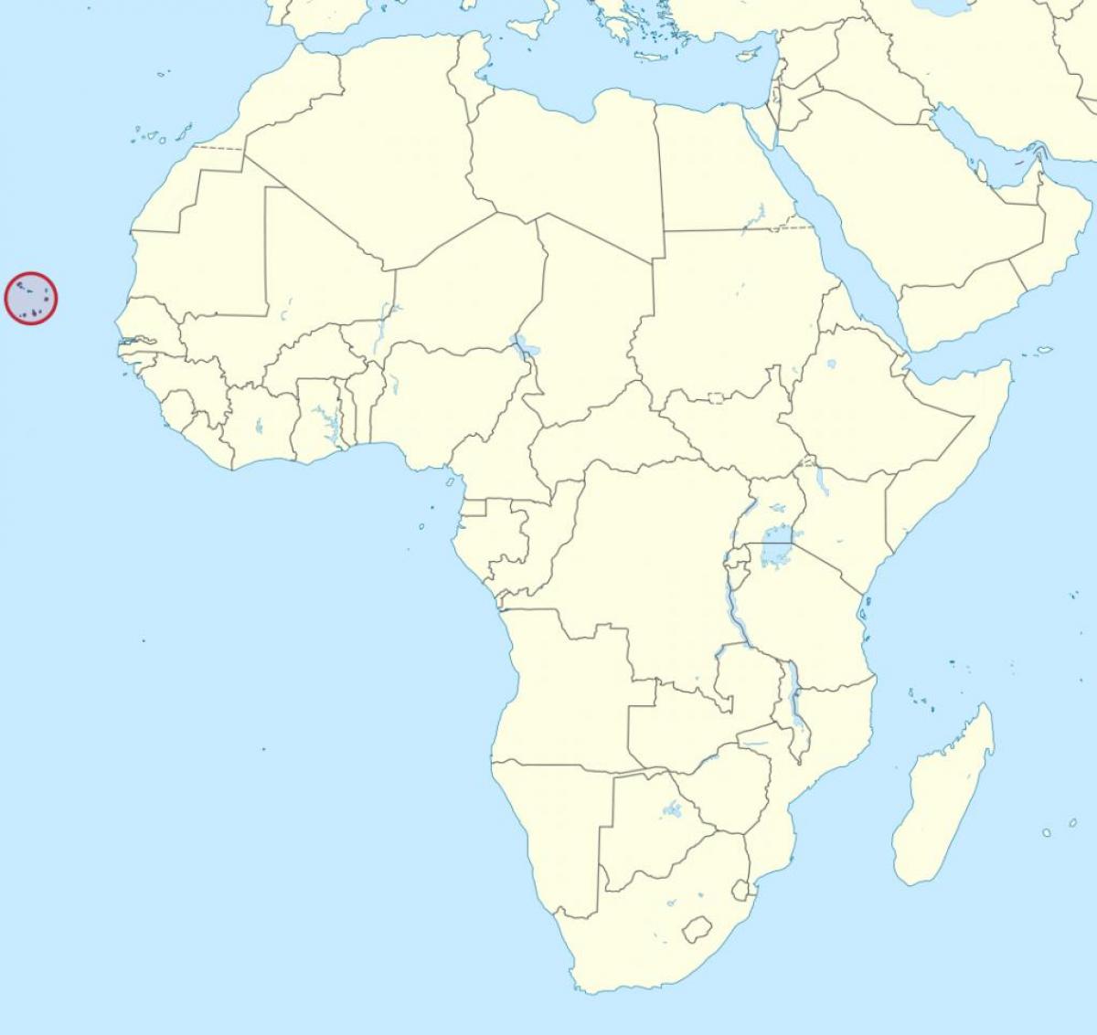 カボヴェルデアフリカの地図